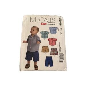 McCall's M6016 Sewing Pattern Easy Endless Options Infants Shirts Shorts Pants